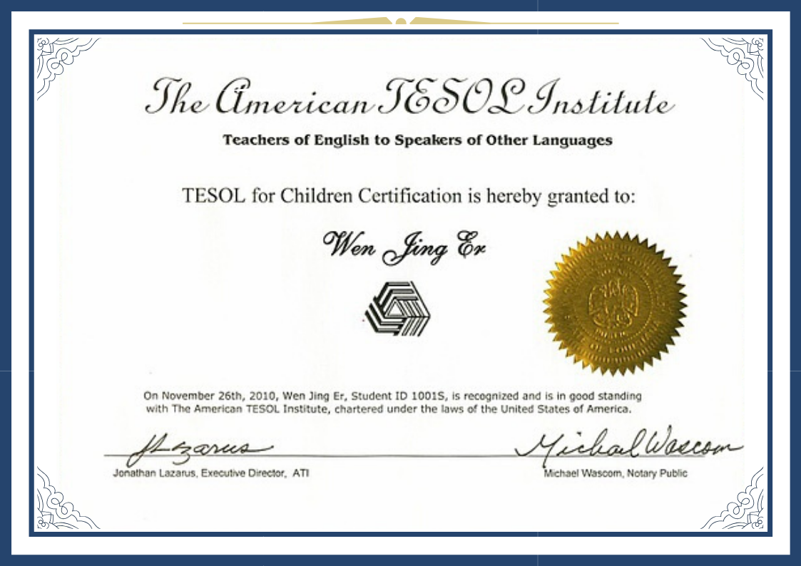 TESOL少儿国际英语教师资格证